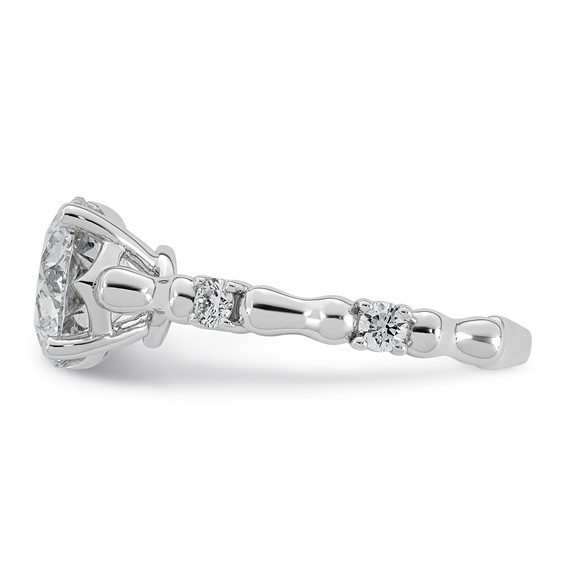 14kw 2 3/4ct Cert Round Center Lab Grown Diamond VS+ F+ Comp Ring