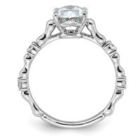 14K White Gold 1.62ct Cert Oval Center Lab Grown Diamond VS+ F+ Comp Ring view 2