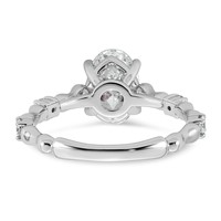 14K White Gold 1.62ct Cert Oval Center Lab Grown Diamond VS+ F+ Comp Ring view 5