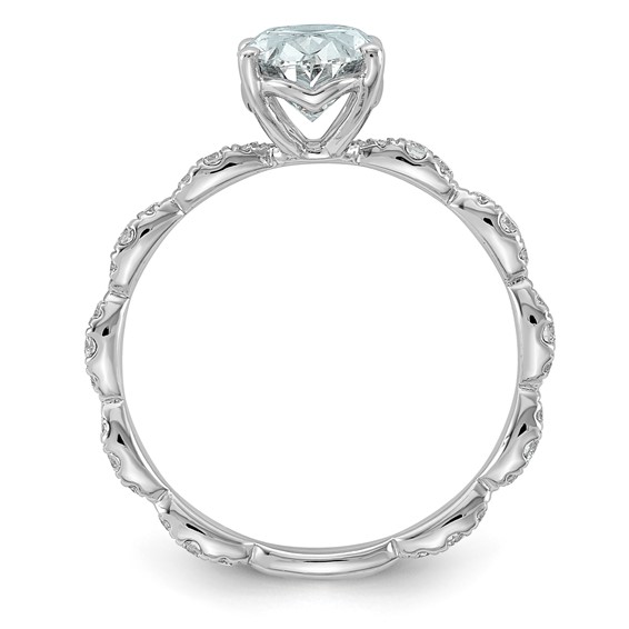 14kw 1 7/8ct Certified Oval Center Lab Grown Diamond VS+ F+ Comp Ring