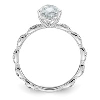 14K White Gold 1.88ct Certified Pear Center Lab Grown Diamond VS+ F+ Comp Ring view 2