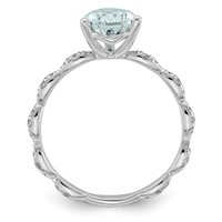 14K White Gold 2.33ct Certified Pear Center Lab Grown Diamond VS+ F+ Comp Ring view 2