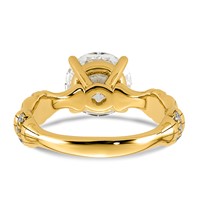 14K Yellow Gold 2.62ct Certified Round Center Lab Grown Diamond VS+ F+ Comp Ring view 5