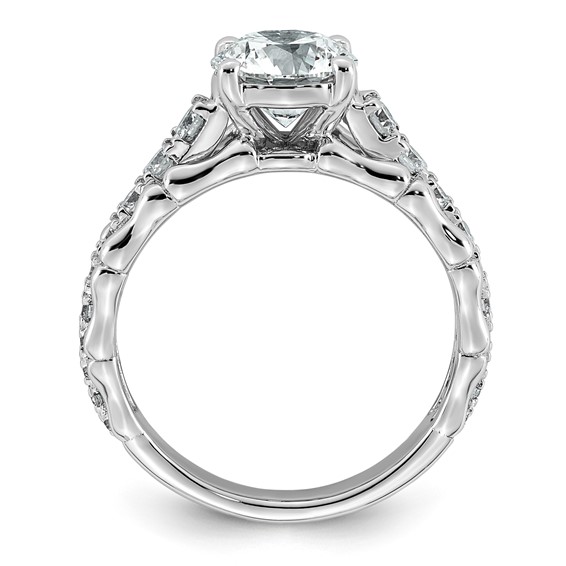 14kw 2ct Certified Round Center Lab Grown Diamond VS+ F+ Comp Ring