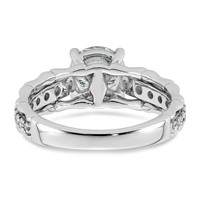 14K White Gold 2ct Certified Round Center Lab Grown Diamond VS+ F+ Comp Ring view 5