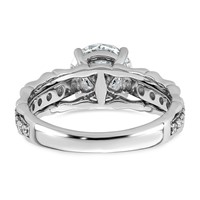 14K White Gold 2.50ct Certified Round Center Lab Grown Diamond VS+ F+ Comp Ring view 5