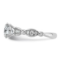 14K White Gold 1.75ct Cert Round Center Lab Grown Diamond VS+ F+ Comp Ring view 3