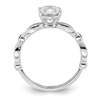 14K White Gold 1.75ct Cert Oval Center Lab Grown Diamond VS+ F+ Comp Ring view 2