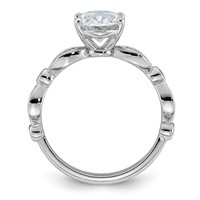 14K White Gold 2.25ct Cert Oval Center Lab Grown Diamond VS+ F+ Comp Ring view 2