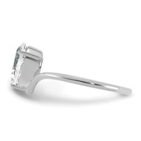 True Origin 14K White Gold 1 Carat Lab Grown Diamond VS+ F+ Pear Solitaire Complete Ring view 3