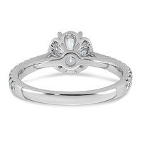 14K White Gold 1.33ct Cert Round Center Lab Grown Dia VS+ F+ 6-Prong Comp Ring view 5