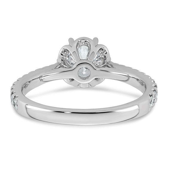 14kw 1 1/3ct Cert Round Center Lab Grown Dia VS+ F+ 6-Prong Comp Ring