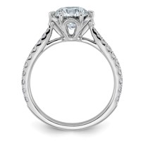 14K White Gold 1.88ct Cert Round Center Lab Grown Dia VS+ F+ 6-Prong Comp Ring view 2