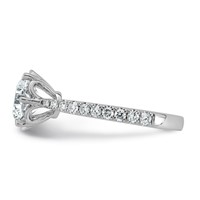 14K White Gold 1.88ct Cert Round Center Lab Grown Dia VS+ F+ 6-Prong Comp Ring view 3