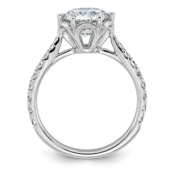 14kw 2 3/8ct Cert Round Center Lab Grown Dia VS+ F+ 6-Prong Comp Ring