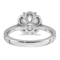 14K White Gold 2.38ct Cert Round Center Lab Grown Dia VS+ F+ 6-Prong Comp Ring view 5