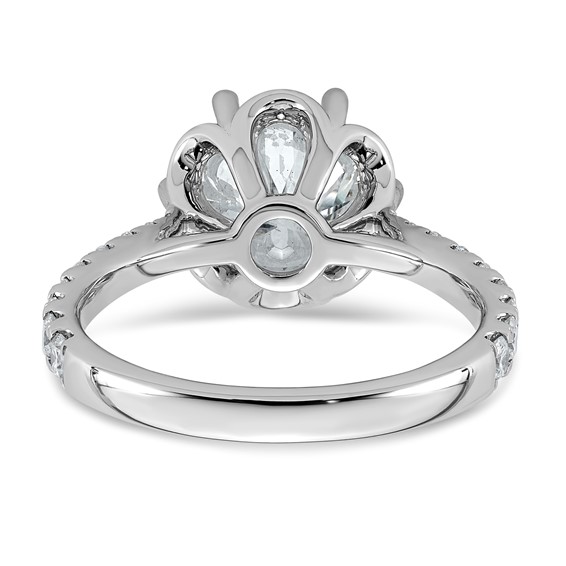 14kw 3ct Cert Round Center Lab Grown Dia VS+ F+ 6-Prong Comp Ring