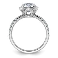 14K White Gold 1.88ct Cert Round Center Lab Grown Dia VS+ F+ 4-Prong Comp Ring view 2