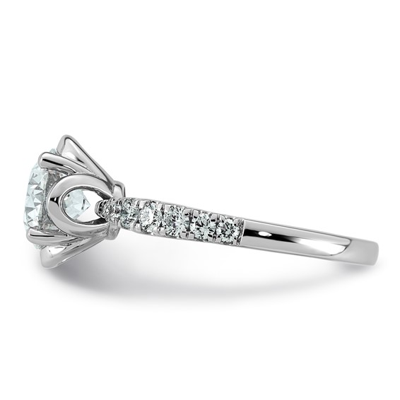 14kw 1 7/8ct Cert Round Center Lab Grown Dia VS+ F+ 4-Prong Comp Ring