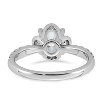 14K White Gold 1.88ct Cert Round Center Lab Grown Dia VS+ F+ 4-Prong Comp Ring view 5