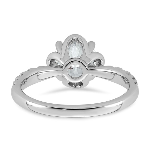 14kw 1 7/8ct Cert Round Center Lab Grown Dia VS+ F+ 4-Prong Comp Ring