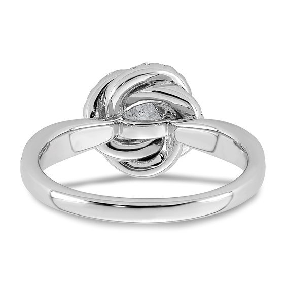 14kw 1 3/8ct Cert Round Center Lab Grown Dia VS+ F+ Swirl Halo Comp Ring