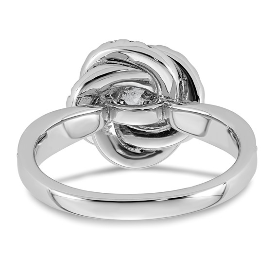 14kw 2ct Cert Round Center Lab Grown Dia VS+ F+ Swirl Halo Comp Ring