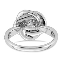14K White Gold 2.62ct Cert Round Center Lab Grown Dia VS+ F+ Swirl Halo Comp Ring view 5