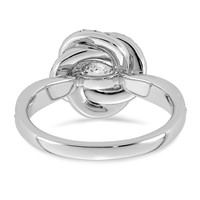 14K White Gold 2ct Cert Cushion Center Lab Grown Dia VS+ F+ Swirl Halo Comp Ring view 5