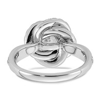 14K White Gold 2.75ct Cert Cushion Center LabGrown Dia VS+ F+ Swirl Halo Comp Ring view 5