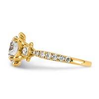 14K Yellow Gold 2.50ct Cert Round Center Lab Grown Dia VS+ F+ Comp Ring view 3