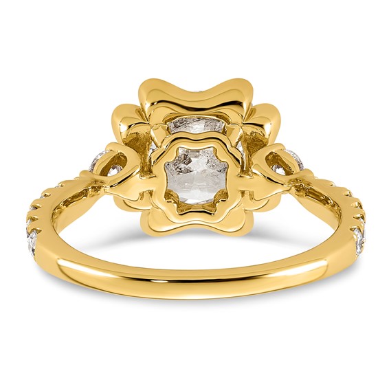 14ky 2 1/2ct Cert Round Center Lab Grown Dia VS+ F+ Comp Ring