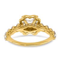 14K Yellow Gold 2.25ct Cert Princess Center Lab Grown Dia VS+ F+ Comp Ring view 5