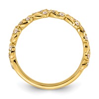 14K Yellow Gold 0.38ct Lab Grown Dia VS+ F+ Fancy Complete Band view 2