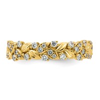 14K Yellow Gold 0.38ct Lab Grown Dia VS+ F+ Fancy Complete Band view 4
