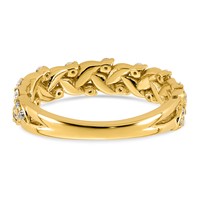 14K Yellow Gold 0.38ct Lab Grown Dia VS+ F+ Fancy Complete Band view 5