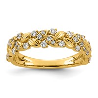 14K Yellow Gold 0.38ct Lab Grown Dia VS+ F+ Fancy Complete Band view 1