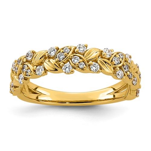 14K Yellow Gold 0.38ct Lab Grown Dia VS+ F+ Fancy Complete Band