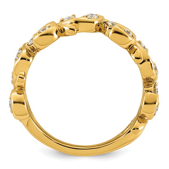 14ky 3/8ct Lab Grown Dia  VS+ F+ Fancy Complete Band