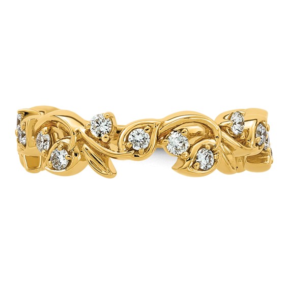 14ky 3/8ct Lab Grown Dia  VS+ F+ Fancy Complete Band