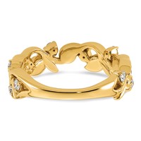 14K Yellow Gold 0.38ct Lab Grown Dia VS+ F+ Fancy Complete Band view 5