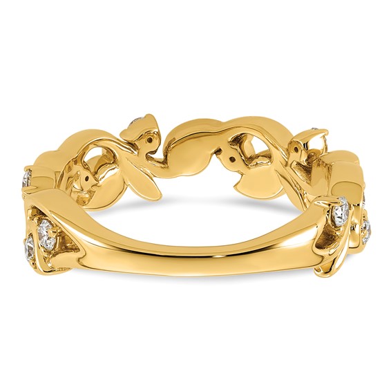 14ky 3/8ct Lab Grown Dia  VS+ F+ Fancy Complete Band