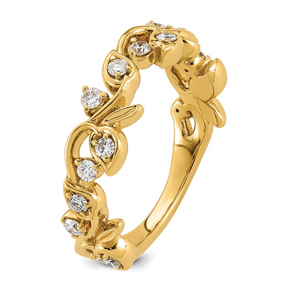 14ky 3/8ct Lab Grown Dia  VS+ F+ Fancy Complete Band