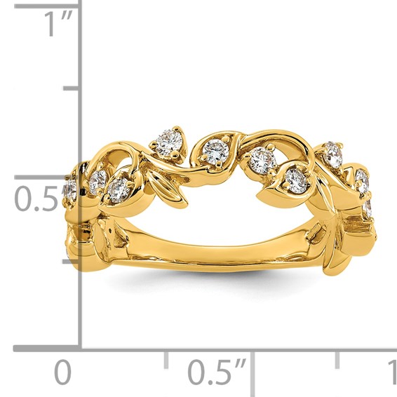 14ky 3/8ct Lab Grown Dia  VS+ F+ Fancy Complete Band