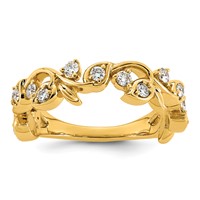 14K Yellow Gold 0.38ct Lab Grown Dia VS+ F+ Fancy Complete Band view 1