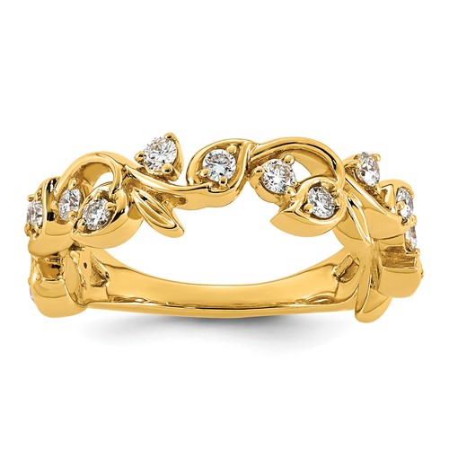 14K Yellow Gold 0.38ct Lab Grown Dia VS+ F+ Fancy Complete Band