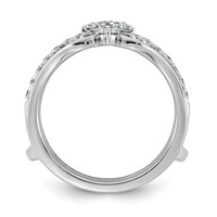 14K White Gold 0.75ct Lab Grown Dia VS+ F+ Complete Ring Guard view 2