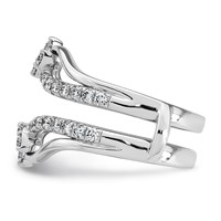 14K White Gold 0.75ct Lab Grown Dia VS+ F+ Complete Ring Guard view 4