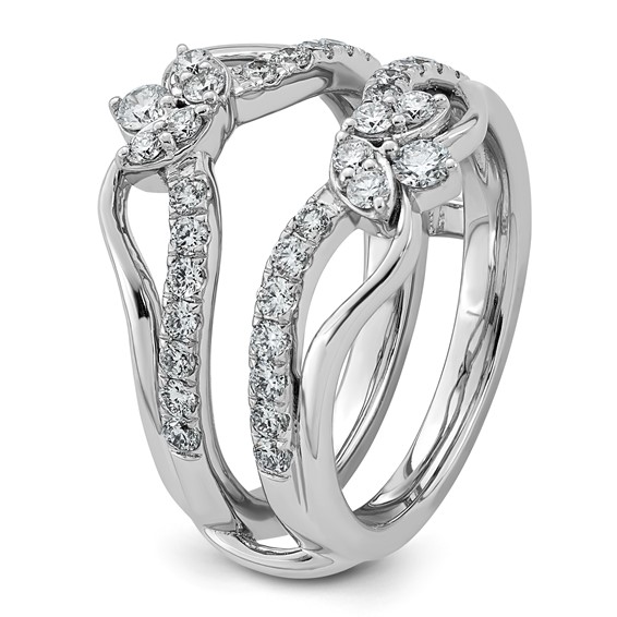 14kw 3/4ct Lab Grown Dia  VS+ F+ Complete Ring Guard