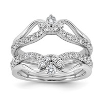 14K White Gold 0.75ct Lab Grown Dia VS+ F+ Complete Ring Guard view 1